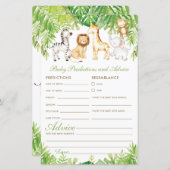 ジャングル動物の葉の多いベビーの予測とアドバイス (正面/裏面)