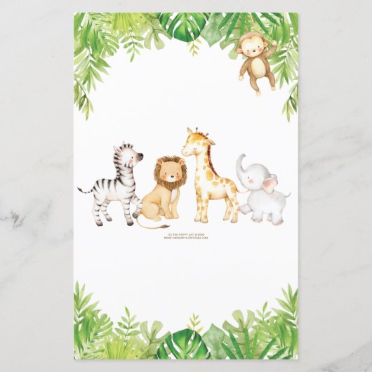 ジャングル動物の葉の多いベビーの予測とアドバイス (裏面)