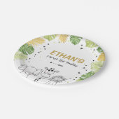 ジャングル動物の誕生日の紙皿のサファリの動物園 ペーパープレート (アングル)