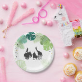 ジャングル動物の誕生日紙プレートサファリ動物園 ペーパープレート (パーティー)