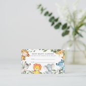 ジャングル動物の赤ちゃんシャワー推測するキャンディの数 エンクロージャーカード (スタンド正面)