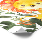 ジャングル動物の赤ちゃんシャワー歓迎サイン ポスター (角)