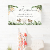 ジャングル動物の赤ちゃんシャワー歓迎 横断幕 (インサイチュ)