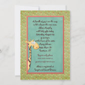 ジャングル動物の赤ちゃんシャワー 招待状 (裏面)