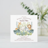 ジャングル動物の赤ちゃんシャワー 招待状 (スタンド正面)