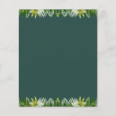 ジャングル動物の野生のワン赤ちゃんシャワーの招待状 (裏面)