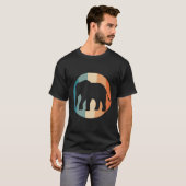 ジャングル動物の野生動物ゾウ Tシャツ (正面フル)