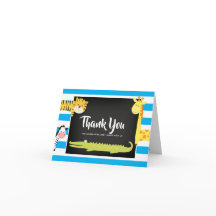 ジャングル動物の黒板ベビーシャワーありがとう