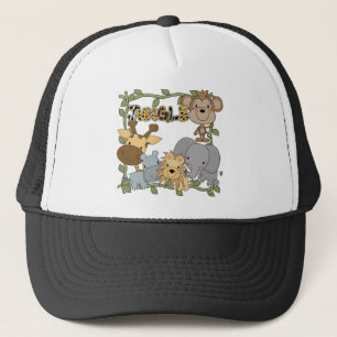 ジャングル動物のTシャツおよびギフト キャップ