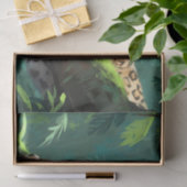 ジャングル動物アートに登場するリアルなヒョウ 薄葉紙 (ギフト)