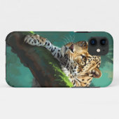 ジャングル動物アートに登場するリアルなヒョウ Case-Mate iPhoneケース (裏面(横))