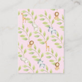 ジャングル動物ガールズベビーシャワーおむつラッフル エンクロージャーカード (裏面)