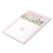 ジャングル動物ガールズベビーシャワービンゴゲーム ノートパッド (アングル)