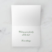 ジャングル動物サファリお祝いベビーシャワー カード (内部)