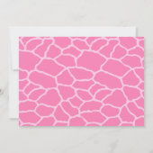 ジャングル動物サファリガールベビーシャワー招待状 招待状 (裏面)