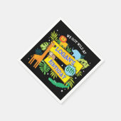 ジャングル動物サファリ動物園誕生日紙 スタンダードカクテルナプキン (角)