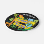 ジャングル動物サファリ動物園誕生日紙 ペーパープレート (アングル)