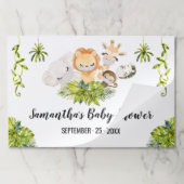 ジャングル動物ソーシャルディスタンスシャワーランチョンマット ペーパーパッド (折り畳み)