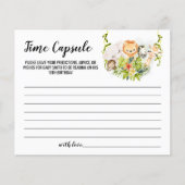 ジャングル動物タイムカプセルアドバイスベビーカード チラシ (正面)