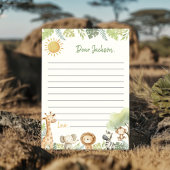 ジャングル動物タイムカプセルノートメッセージカード サンキューカード