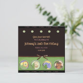 ジャングル動物パーティー招待状 招待状 (スタンド正面)