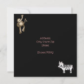 ジャングル動物パーティー招待状 招待状 (裏面)