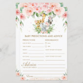 ジャングル動物フローラベビー予測とアドバイス (正面/裏面)