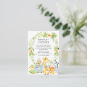 ジャングル動物ベビーシャワーギフトディスプレイシャワー エンクロージャーカード (スタンド正面)