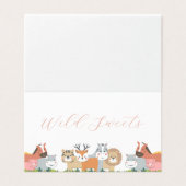 ジャングル動物ベビーシャワーテントカード (外部フラット)