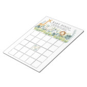 ジャングル動物ベビーシャワービンゴゲーム ノートパッド (アングル)