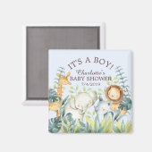 ジャングル動物ベビーシャワー好みマグネット マグネット (正面/裏面)