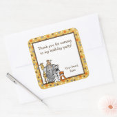 ジャングル動物ベビーシャワー誕生日パーティーのお気に入り スクエアシール (封筒)