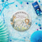 ジャングル動物ベビーシャワー7"プレート ペーパープレート (パーティー)