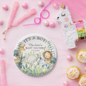 ジャングル動物ベビーシャワー7"プレート ペーパープレート (パーティー)