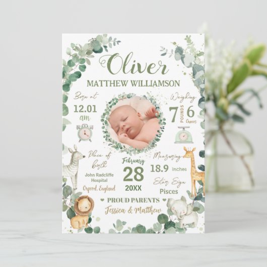 ジャングル動物ベビー誕生統計の写真のお知らせ (スタンド正面)