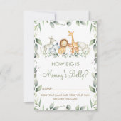 ジャングル動物ママのベリーゲームカードの大きさ 招待状 (正面)