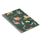 ジャングル動物ヴィンテージ動物相 ノートブック (右側)