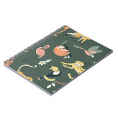 ジャングル動物ヴィンテージ動物相 ノートブック (左側)