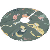 ジャングル動物ヴィンテージ動物相 ブラッシュドポリエステルツリースカート (アングル)