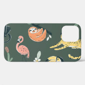ジャングル動物ヴィンテージ動物相 Case-Mate iPhoneケース (裏面 (横))