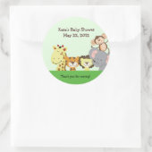 ジャングル動物園のパーティーカスタマイズ可能なお気に入りシール ラウンドシール (バッグ)