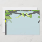 ジャングル動物園の動物の誕生日パーティーへの招待 招待状 (裏面)