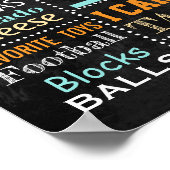 ジャングル動物園サファリ動物最初の誕生日ボード ポスター (角)