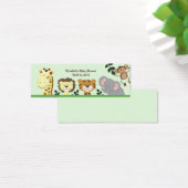 ジャングル動物園パーティーシャワー/誕生日メッセージカード (デスク)