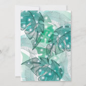 ジャングル動物最初の誕生日写真 招待状 (裏面)