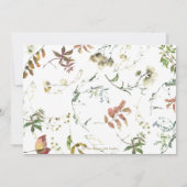 ジャングル動物男女兼用の赤ちゃんシャワーが郵便で 招待状 (裏面)