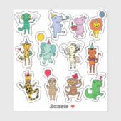 ジャングル動物誕生日シール シール (シート)