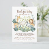 ジャングル動物赤ちゃんシャワーベビーカード帳 エンクロージャーカード (スタンド正面)