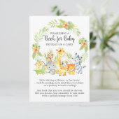 ジャングル動物赤ちゃんシャワーベビーカード帳 エンクロージャーカード (スタンド正面)