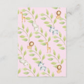 ジャングル動物赤ちゃんシャワーベビーカード帳 エンクロージャーカード (裏面)